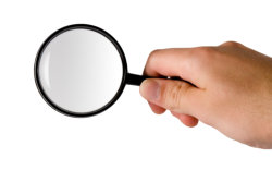 a magnifying glass
